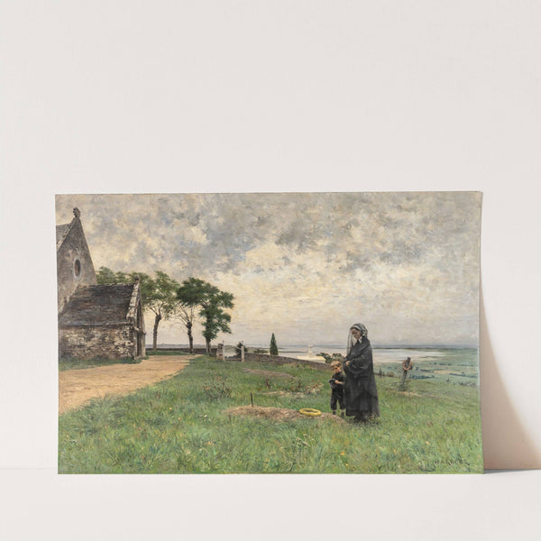 The Cemetery at Tourville by August Hagborg