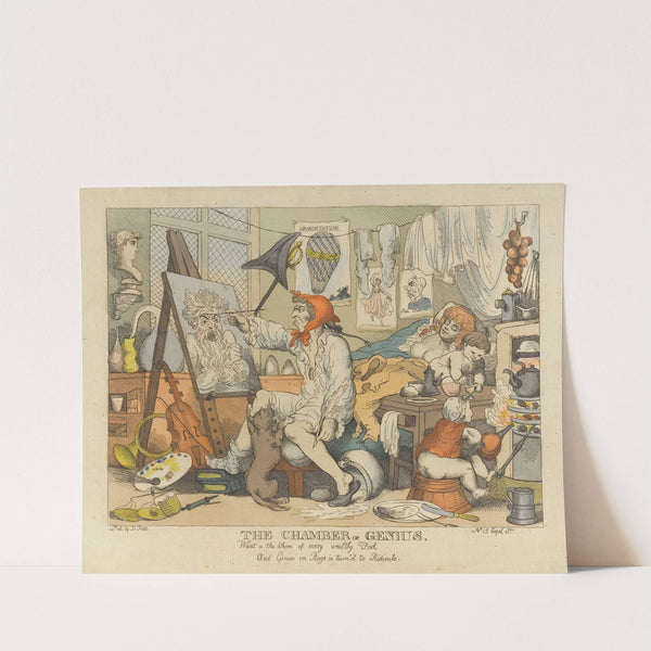 The chamber of genius by Thomas Rowlandson