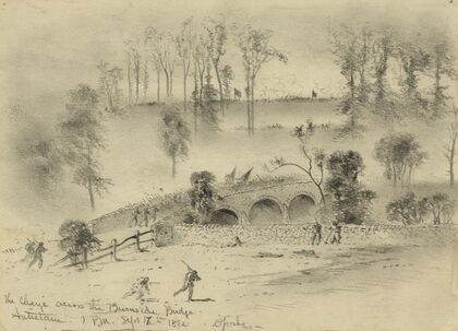 The charge across the Burnside Bridge–Antietam