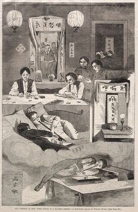 The Chinese in New York – Scene in a Baxter Street Club-House (1874)