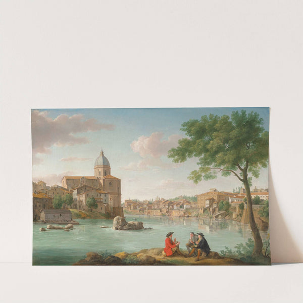 The Church Of San Giovanni Dei Fiorentini, On The Tiber, Rome by Hendrick Frans van Lint