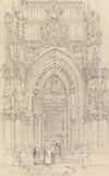 The Church of St. Wulfran, Abbeville; The North Door of the West Front