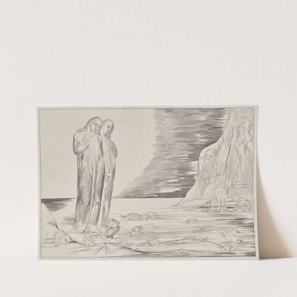 The Circle of the Traitors; Dante’s Foot Strriking Bocca degli Abbate, from Dante’s Inferno (1827) by William Blake