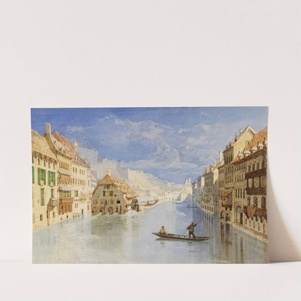The Citadel above Namur, Belgium, from the River Sambre (1830s) by John Sell Cotman