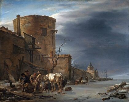 The City Wall of Haarlem in the Winter