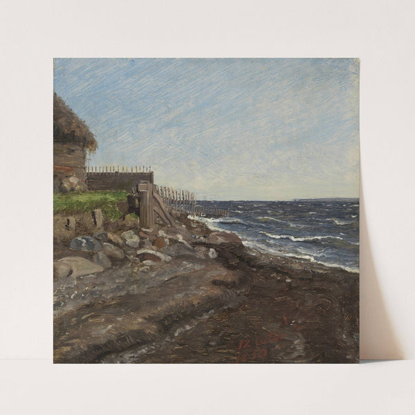 The Coast at Hellebæk. Study (1850) by Jørgen Roed