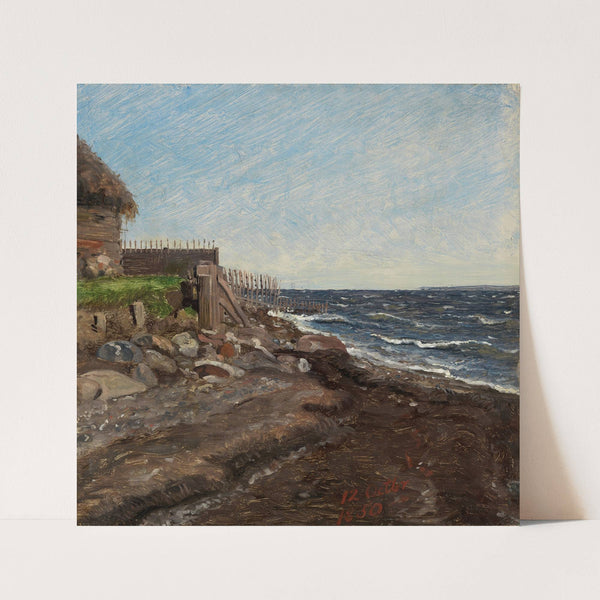 The Coast at Hellebæk. Study (1850) by Jørgen Roed