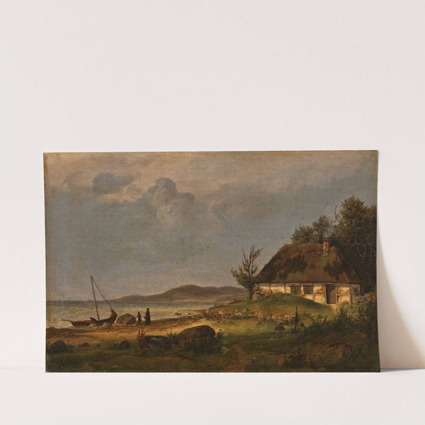 The Coast At The Fishing Hamlet Of Flade Near Frederikshavn by Julius Hellesen