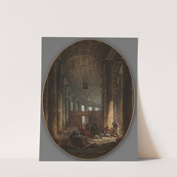 The Colonnade of St. Peter’s, Rome, during the Conclave (c.1769) by Hubert Robert