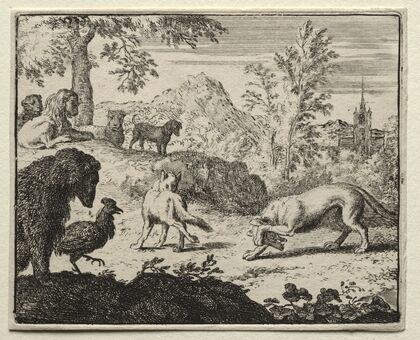 The Combat Between Reynard and the Wolf (1650–1675)