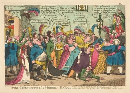 The comforts of a modern gala. (1809) — size preview