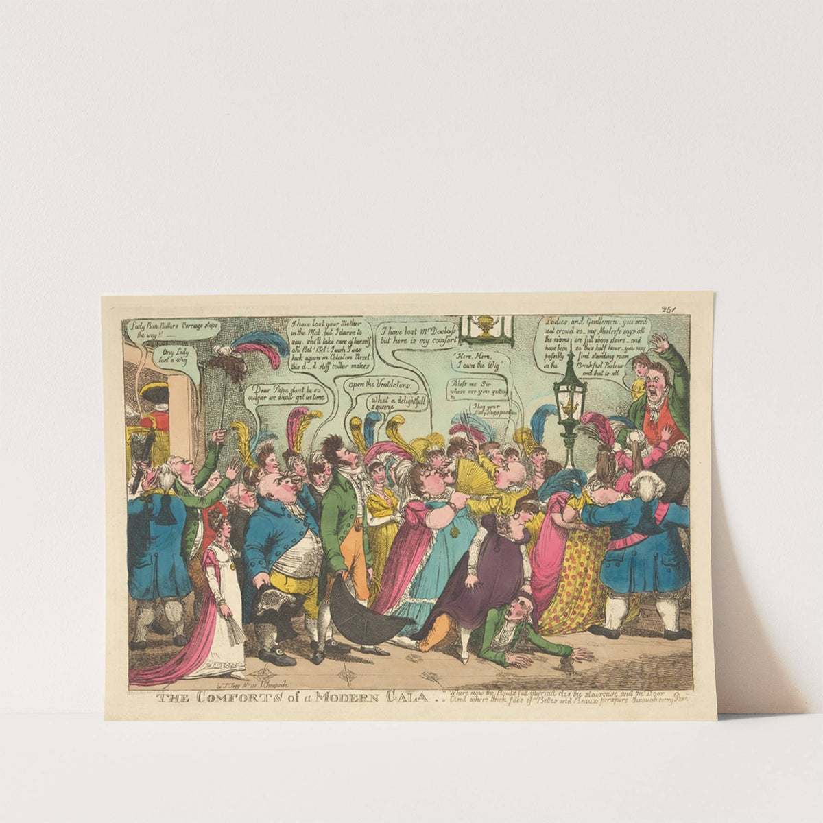 The comforts of a modern gala. (1809) by George Moutard Woodward