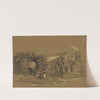 The commissary&#8217;s quarters in winter camp (1861-1876) by Edwin Forbes