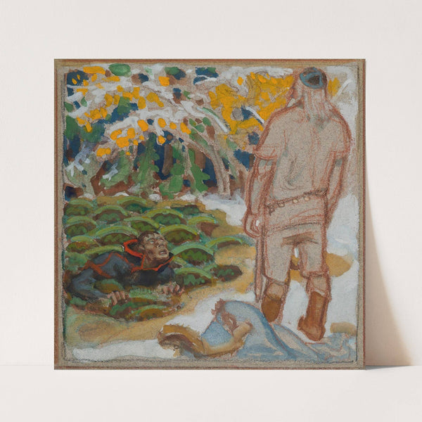 The Complete Kalevala, sketch. Väinämöinen (1925) by Akseli Gallen-Kallela