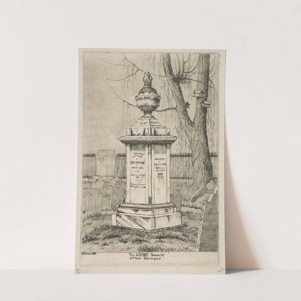 The Cooke Monument in St. Paul’s Churchyard, from ‘Scenes of Old New York’ (1870) by Henry Farrer