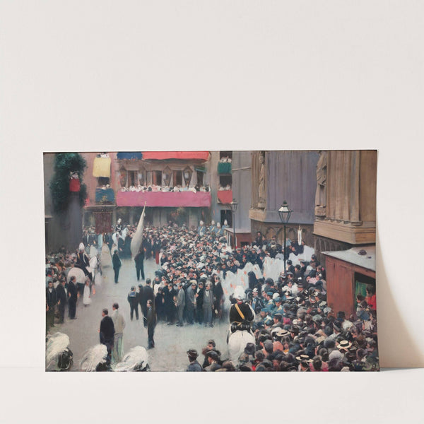 The Corpus Christi Procession Leaving The Church Of Santa Maria Del Mar by Ramón Casas