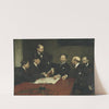 The Council of the Society of Artists (Christian Eriksson, Eugène Jansson, Karl Nordström (ordf), Robert Thegerström, Richard Bergh. Standing Nils Kreuger) by Richard Bergh