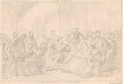 The Court of Francis I of France in Fontainebleau
