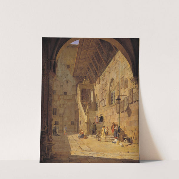 The Courtyard of the Palazzo del Bargello. Florence by Jørgen Roed