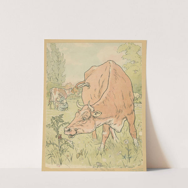 The cow sees Tom Thumb. (1922) by Leonard Leslie Brooke