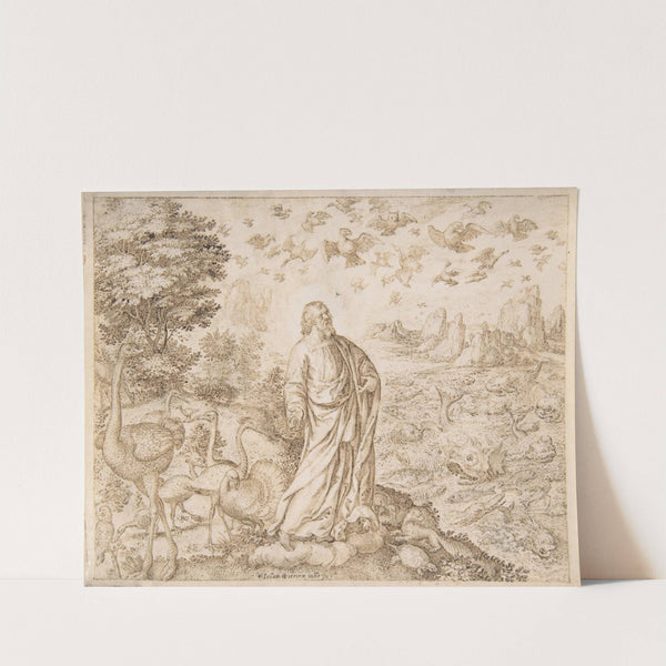 The Creation of the Fish and the Birds by Jan (Johannes) Wierix