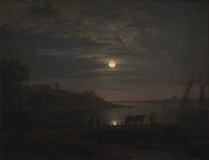 The Crossing over the Little Belt at Snoghøj. Moonrise