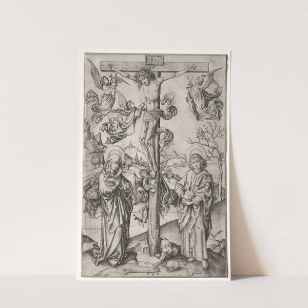 The Crucifixion with Four Angels (c. 1475) by Martin Schongauer