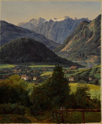 The Dachstein seen from the Sophienplatz (1834)