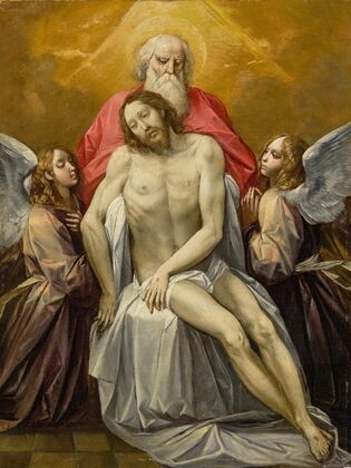 The Dead Christ Supported By God The Father And Two Angels — size preview