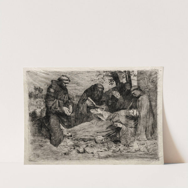 The Death of St. Francis (c. 1857–1911) by Alphonse Legros