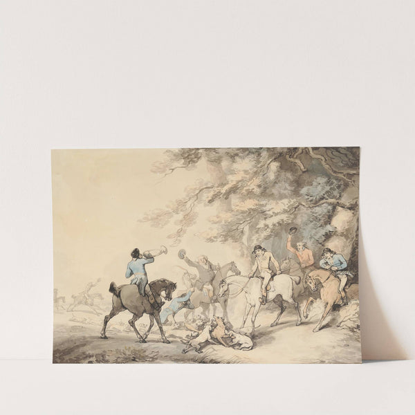 The Death Of The Fox by Thomas Rowlandson