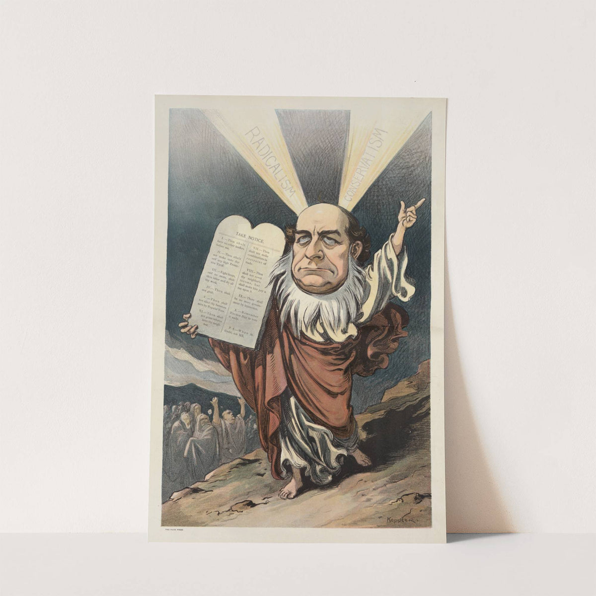 The Democratic Moses and his selfmade commandments by Udo Keppler