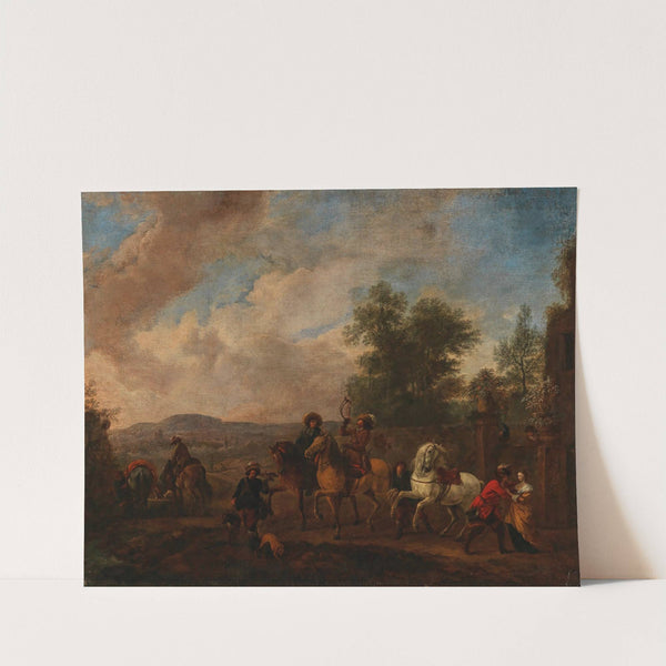 The departure for the hunt by August Querfurt