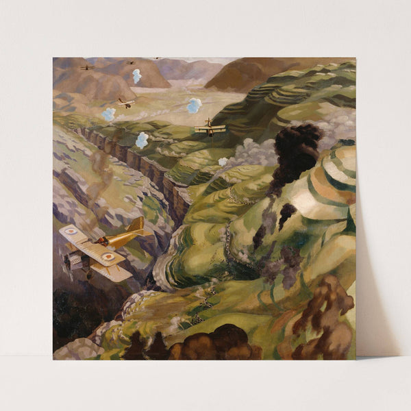 The Destruction of the Turkish Transport in the Gorge of the Wadi Fara, Palestine by Sydney W Carline