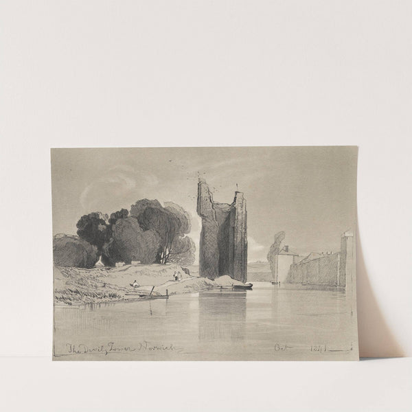 The Devil&#039;s Tower, Norwich Oct. 1841 by Miles Edmund Cotman