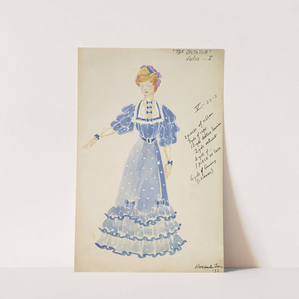 The Dictator: Julia-I blue dress (1934-1943) by Alex Jones