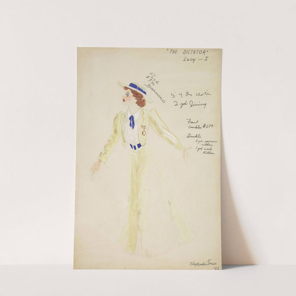 The Dictator: Lucy-I white blouse, yellow skirt, jacket, hat (1934-1943) by Alex Jones