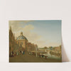 The Docking Basin in the Barge Canal in Leidschendam by Paulus Constantijn la Fargue
