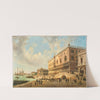 The Doge’s Palace, the Piazzetta and the Biblioteca in Venice, with Santa Maria della Salute beyond by Luigi Querena