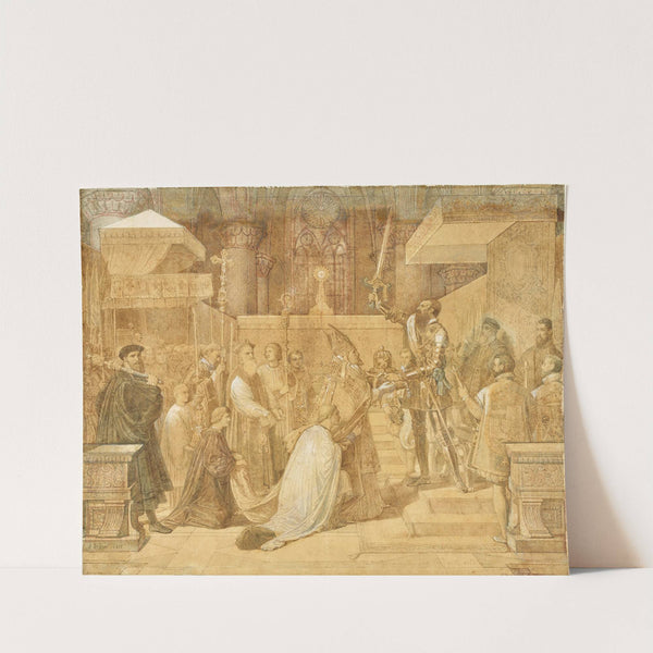 The Duke of Alba Receiving the Pope&#039;s Blessing in the Cathedral of Sainte-Gudule, Brussels by Jean Auguste Dominique Ingres