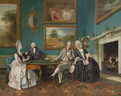 The Dutton Family in the Drawing Room of Sherborne Park, Gloucestershire