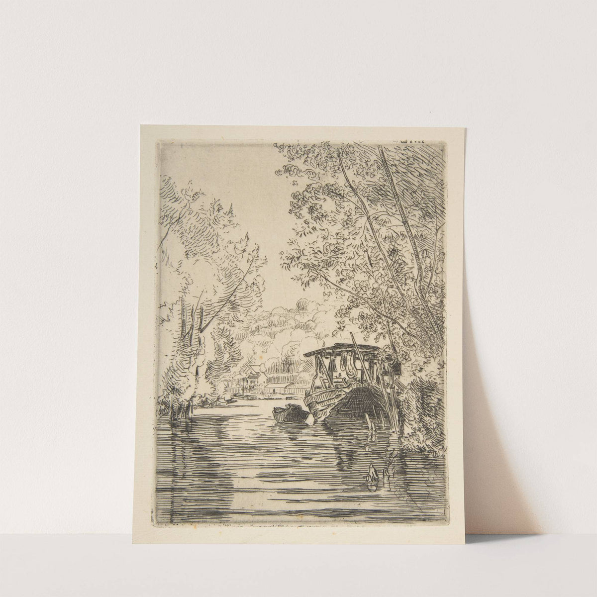 The Dyer’s Boat (Bas-Meudon) (ca. 1868) by Félix Bracquemond