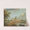 The east side of the Château de Montmusard, Dijon, seen from the gardens by Jean-Baptiste Lallemand