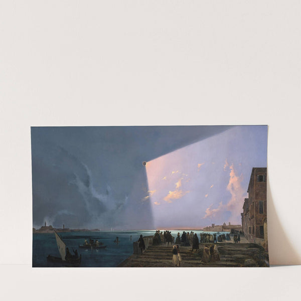The Eclipse of the Sun in Venice, July 6, 1842 (1800s) by Ippolito Caffi