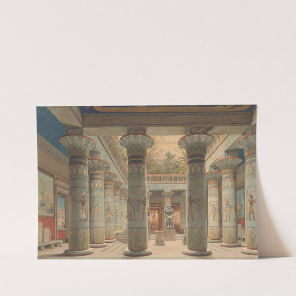 The Egyptian Temple Court in the Neues Museum, Berlin by Eduard Gaertner