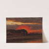 The Elbe in Sunset (1844) by Knud Baade