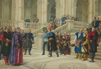 ‘The Emperor Visiting the Galicia Diet in Lviv’ from the Series ‘Inspection Trip of Emperor Franz Joseph I Around Galicia in September 1880’