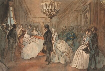 The Empress Eugénie Receiving the Diplomatic Corps after the Birth of the Imperial Prince (1856)