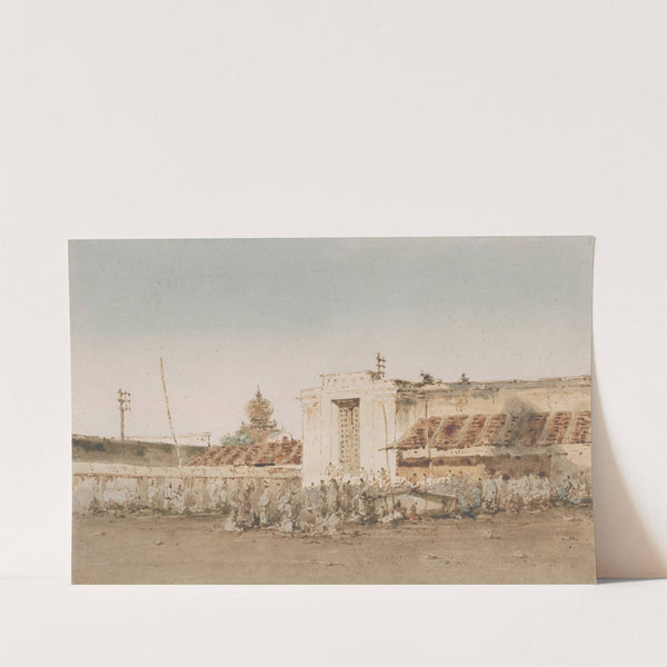 The entrance to &#039;the Honourable East India Company&#039;s pagoda&#039;, Madras by George Chinnery