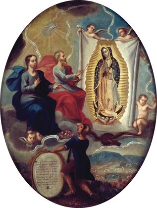 The Eternal Father Painting the Virgin of Guadalupe